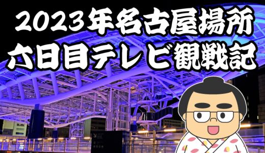 【2023年大相撲名古屋場所】六日目TV観戦記