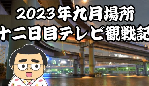 【2023年大相撲九月場所】十二日目TV観戦記