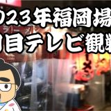 2023年福岡場所十日目テレビ観戦記