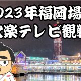 2023年福岡場所千秋楽テレビ観戦記