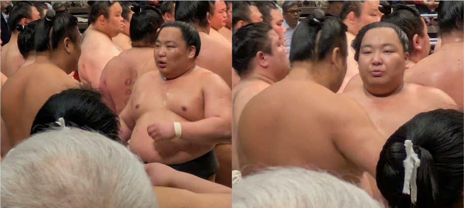 獅子、ぶつかり稽古